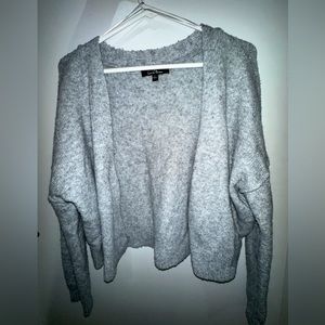 Grey fuzzy cardigan